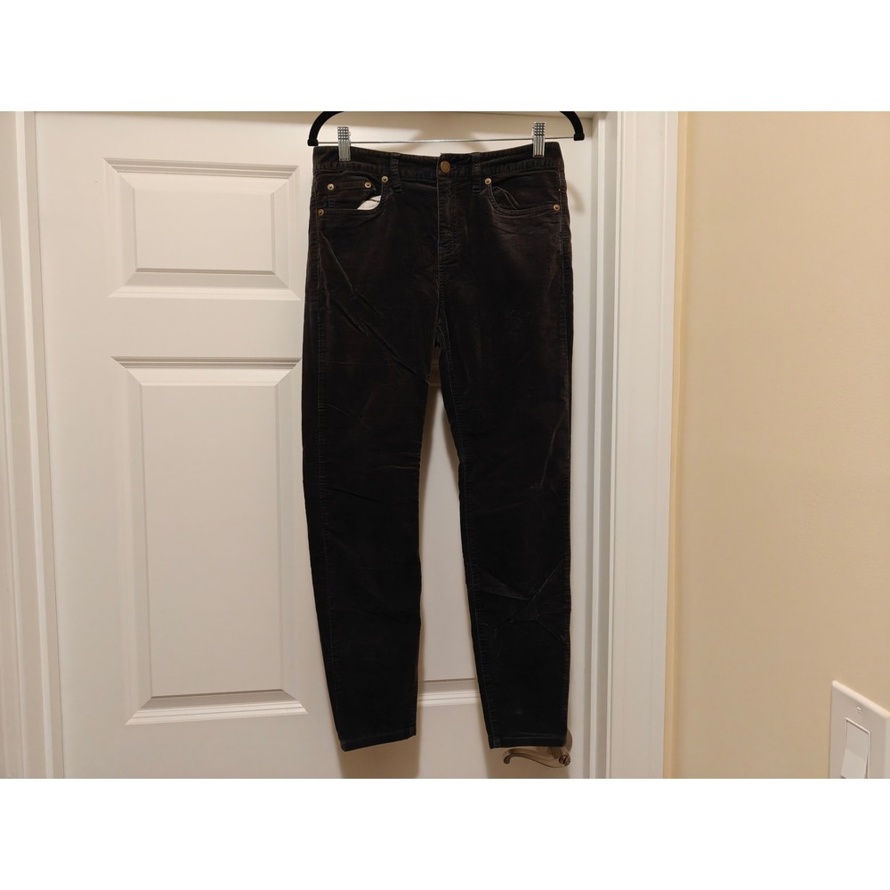 Vineyard Vines Womens Skinny Corduroy Pants Dark Brown Size 4 2P0392 Preppy